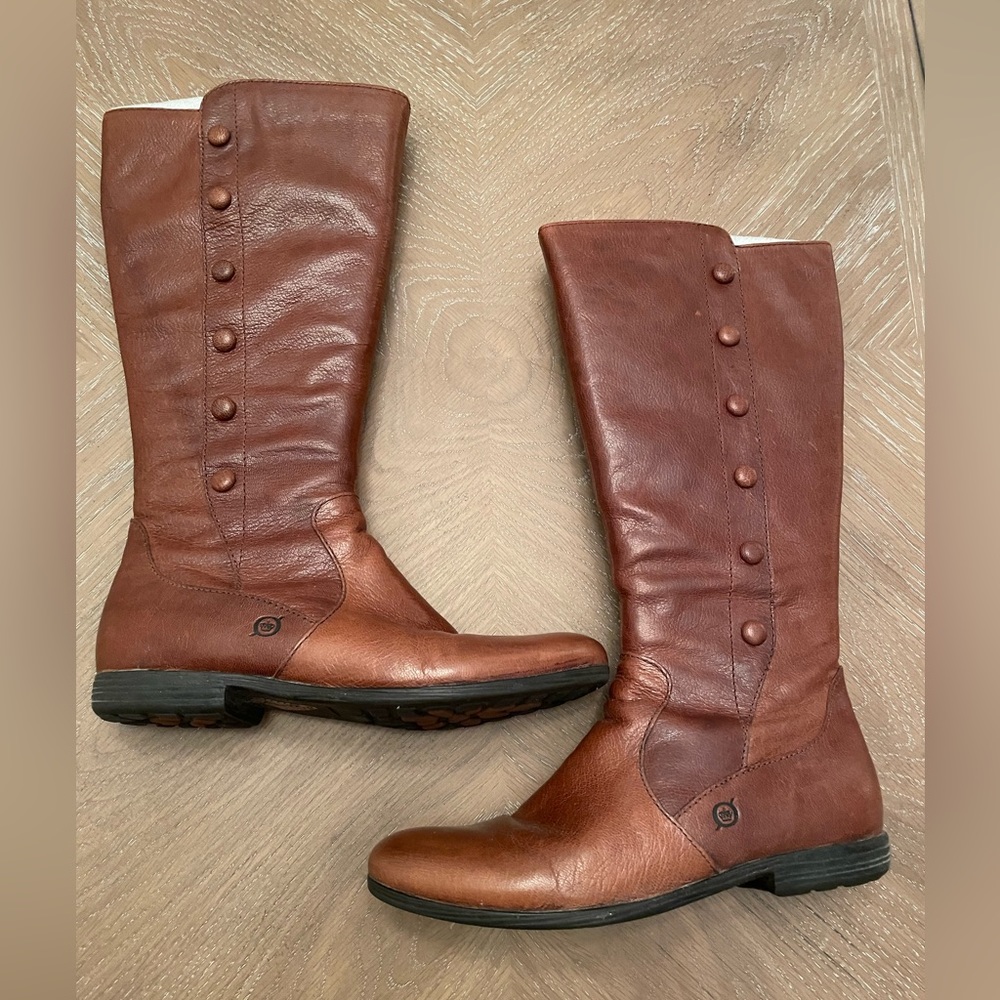 Born SAGE NATURAL KNEE HIGH RIDING BOOTS - Size 7.5 NWT